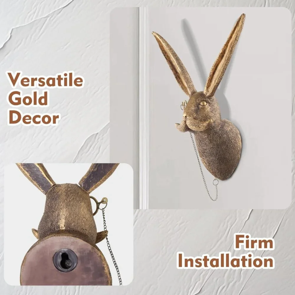 Rabbit Head Wall Décor – Modern Statement Art